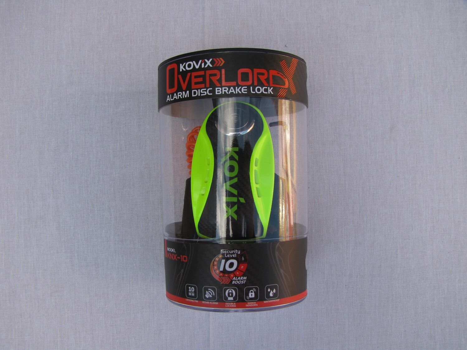 замок выполнен из высокопрочного материала с надежным запиранием и сигнализацией замок с сигнализацией на тормозной диск