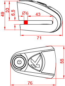 блокировка бормозного диска твердосплавным стежне замок с сигнализацией для мотоцикла